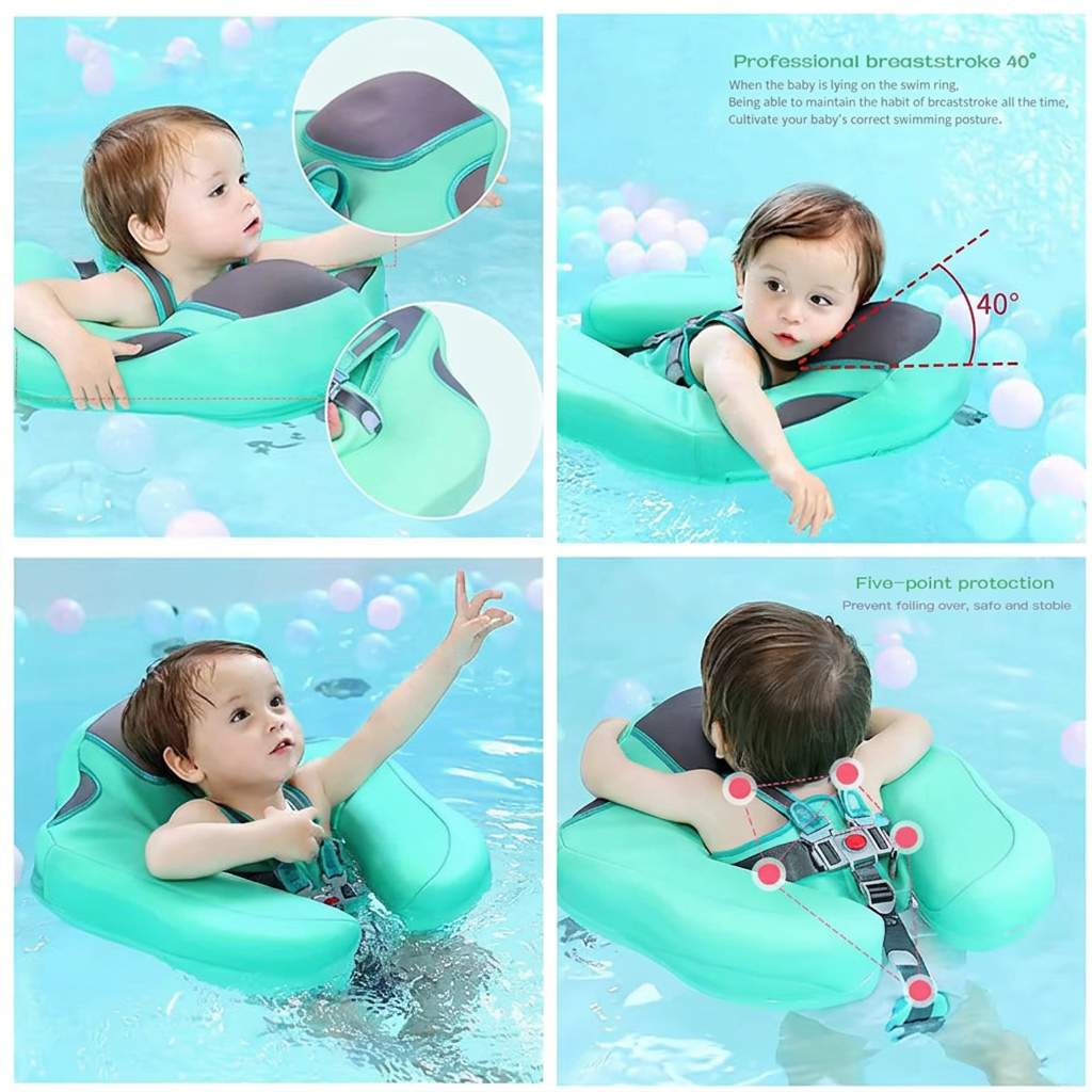 Five-point protection, breastroke posture and headrest details